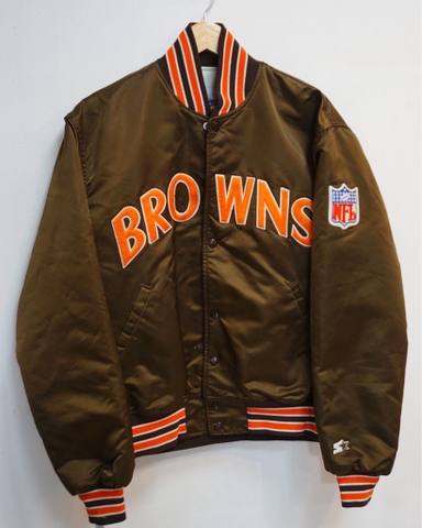 VINTAGE STARTER USA BROWNS BOMBER JACKET