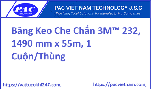 Băng Keo Che Chắn 3M™ 232, 1490 mm x 55m, 1 Cuộn/Thùng