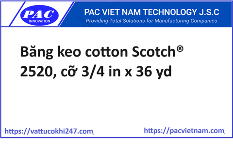 Băng keo cotton Scotch® 2520, cỡ 3/4 in x 36 yd