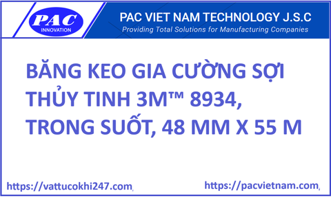 BĂNG KEO GIA CƯỜNG SỢI THỦY TINH 3M™ 8934, TRONG SUỐT, 48 MM X 55 M
