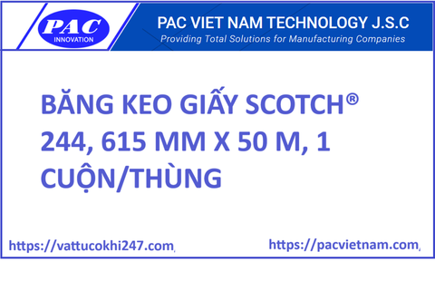 BĂNG KEO GIẤY SCOTCH® 244, 615 MM X 50 M, 1 CUỘN/THÙNG