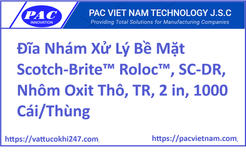 Đĩa Nhám Xử Lý Bề Mặt Scotch-Brite™ Roloc™, SC-DR, Nhôm Oxit Thô, TR, 2 in, 1000 Cái/Thùng