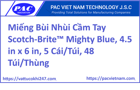 Miếng Bùi Nhùi Cầm Tay Scotch-Brite™ Mighty Blue, 4.5 in x 6 in, 5 Cái/Túi, 48 Túi/Thùng