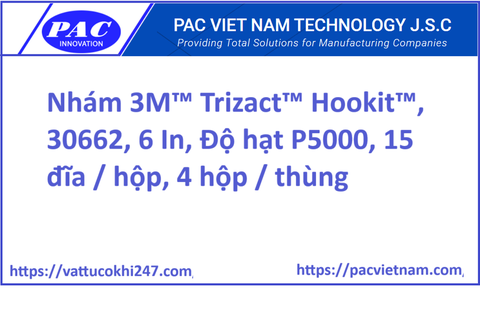 Nhám 3M™ Trizact™ Hookit™, 30662, 6 In, Độ hạt P5000, 15 đĩa / hộp, 4 hộp / thùng