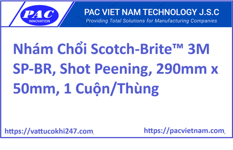 Nhám Chổi Scotch-Brite™ 3M SP-BR, Shot Peening, 290mm x 50mm, 1 Cuộn/Thùng