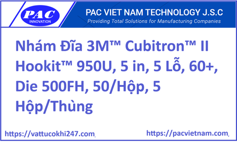 Nhám Đĩa 3M™ Cubitron™ II Hookit™ 950U, 5 in, 5 Lỗ, 60+, Die 500FH, 50/Hộp, 5 Hộp/Thùng