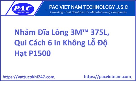 Nhám Đĩa Lông 3M™ 375L, Qui Cách 6 in Không Lỗ Độ Hạt P1500