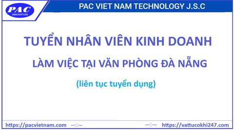 PAC Việt Nam tuyển nhân viên Kinh Doanh - làm việc tại văn phòng Đà Nẵng