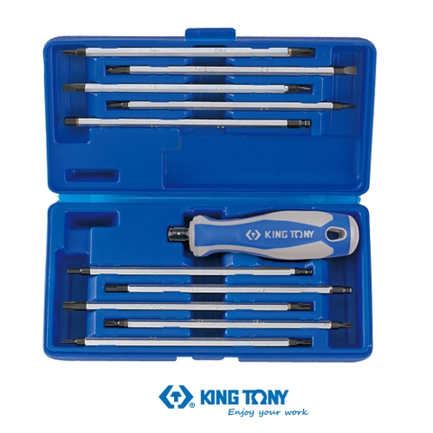 Bộ tuốc nơ vít 11 chi tiết 2 cây trở đầu Kingtony 32518MR