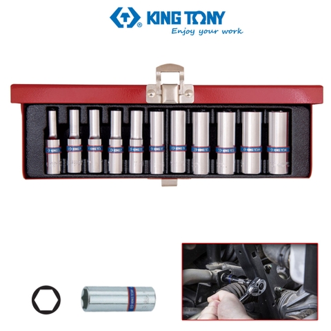 Bộ tuýp dài Kingtony 2511MR 1/4" 4~13mm 11 chi tiết