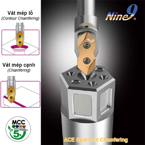 Dao Vát Mép Cạnh Ace Spot Drill Nine9