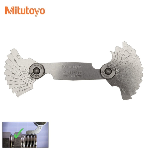 Mitutoyo 188-122 Bộ dưỡng đo bước ren 21 lá 0.4~7mm