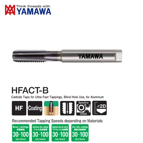 Mũi Taro Carbide Chuyên Nhôm HFACT-B Yamawa Tốc Độ Siêu Cao Cho Lỗ Bít