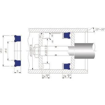 Piston & rod seal D-7