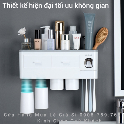 Bộ Nhả Kem Đánh Răng Tự Động 📣 Thiết Kế Sang Trọng Đẹp Bóng Như Gương