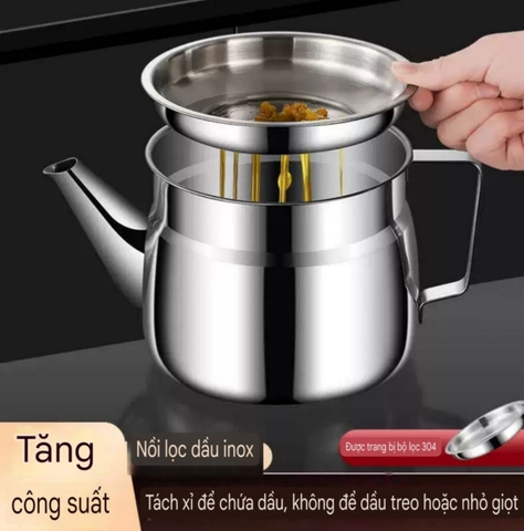 Ca lọc dầu ăn Inox không rỉ