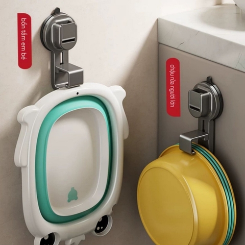 Móc treo thau chậu loại hút tường