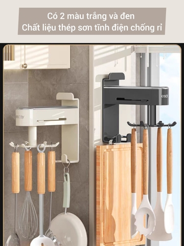 Giá treo đồ nhà bếp kiểu dán tường