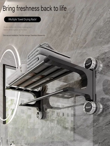 Giá treo khăn loại 4 chân hút tường