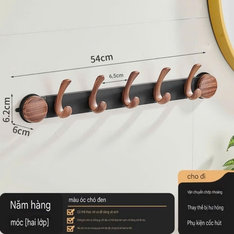 Giá treo quần áo màu đen óc chó