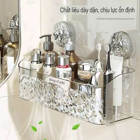 Hộp để đồ nhà bếp, nhà tắm nhựa Mica vân sóng nước