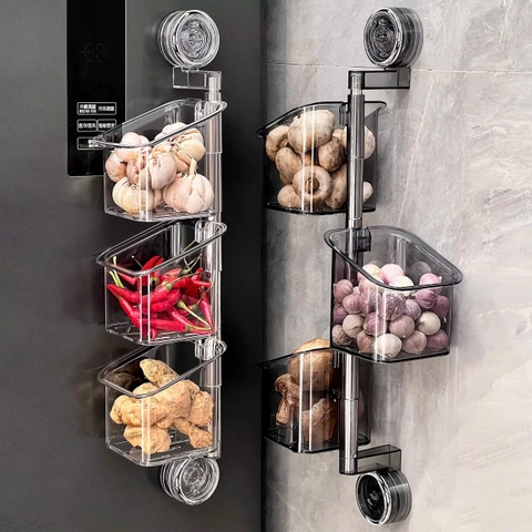 Hộp để hành tỏi 3 tầng xoay 180 độ