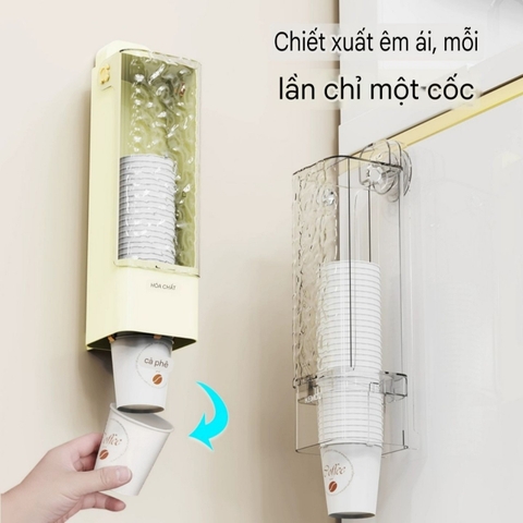 Hộp để ly cốc kiểu hút tường