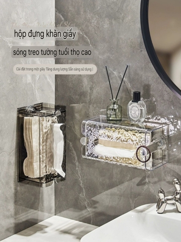 Hộp đựng khăn giấy nhựa mica trong suốt