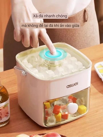 Hộp làm đá viên 2 tầng