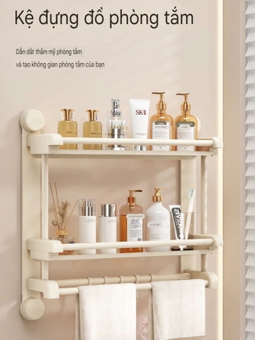 Kệ 2 tầng có 4 chân hút tường