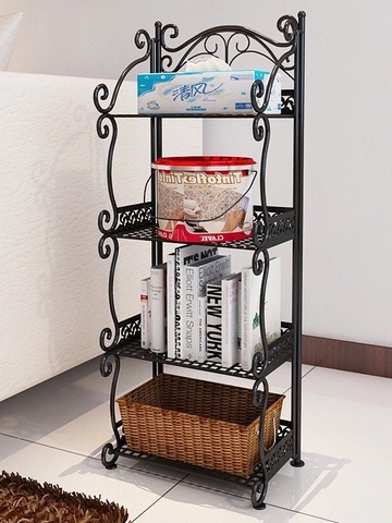 Kệ 4 tầng để sách và đồ nhà bếp, nhà tắm