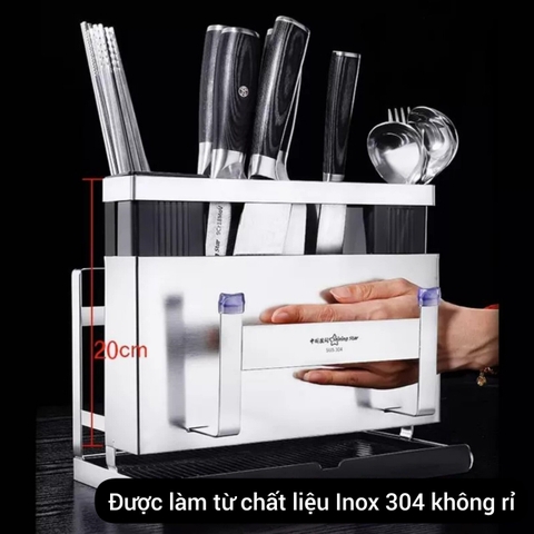 Kệ để dao thớt muỗng đũa Inox 304