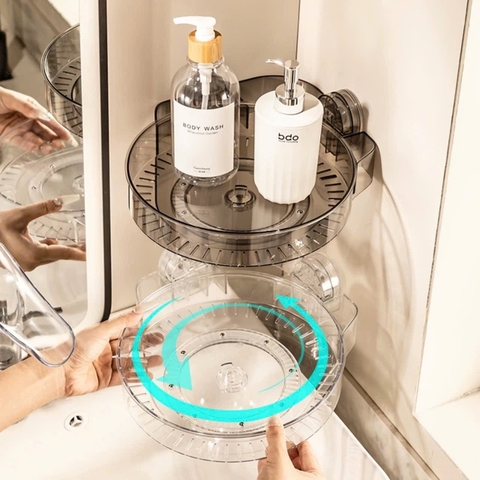 Kệ để gia vị và mỹ phẩm xoay 360 độ