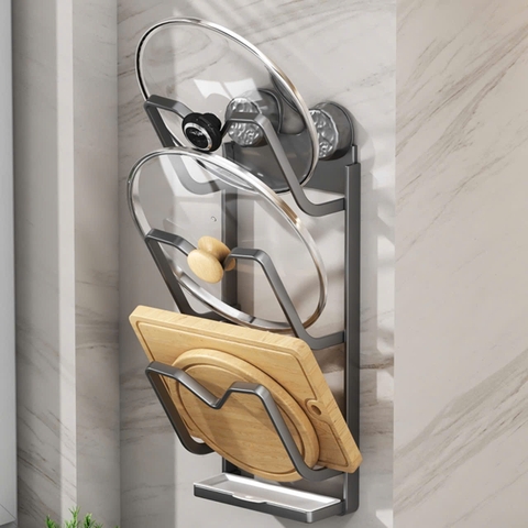 Kệ để nắp nồi bằng thép Carbon kiểu 3 tầng