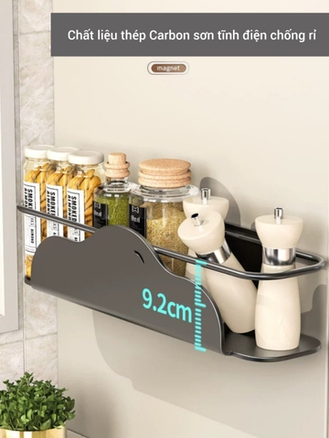 Kệ gắn bên hông tủ lạnh kiểu dán tường