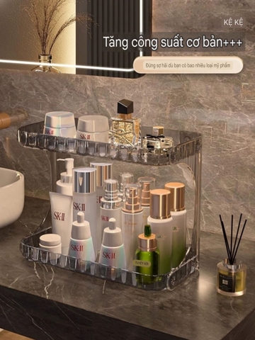 Kệ Mica 2 tầng kiểu dán tường