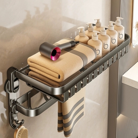 Kệ treo khăn nhà tắm loại hút tường