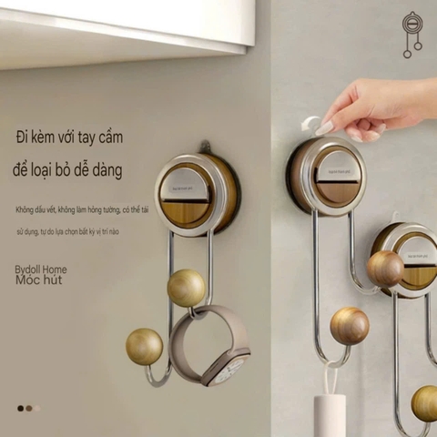 Móc đôi kiểu hút tường