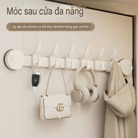Móc treo đồ bằng hợp kim nhôm kiểu hút tường