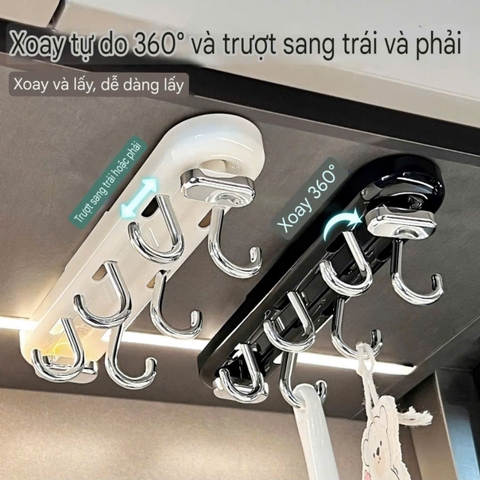 Móc treo đồ nhà bếp, tủ bếp kiểu hút tường