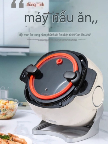 Nồi nấu chiên xào xoay 360 độ