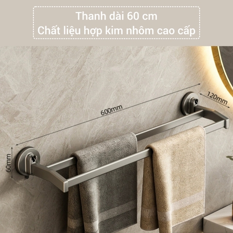 Thanh treo khăn và để giày dép hợp kim nhôm