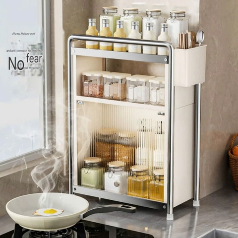 Tủ để đồ gia vị bằng thép carbon phủ sơn men