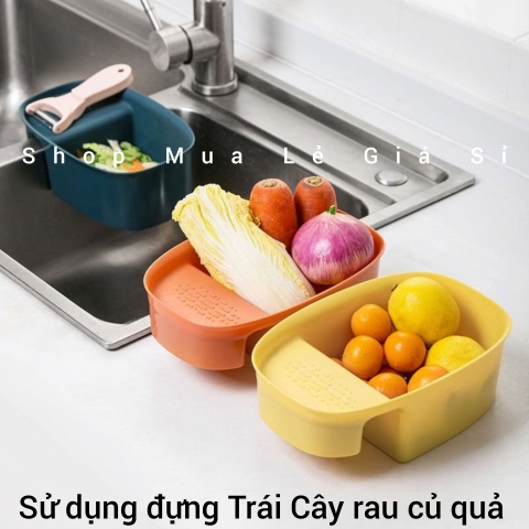 Khay Gác Cạnh Bồn Để Đồ Rửa Chén Bát & Lọc Cặn Thức Ăn