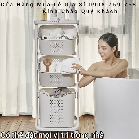 Xe Đẩy Để Đồ Đa Năng 🏠 Dùng Cho Nhà Bếp - Phòng Khách - Nhà Tắm Tiện Lợi