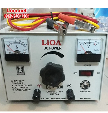 NẠP ẮC QUY LIOA BC18-30