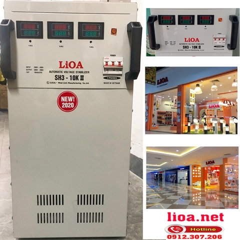 Ổn áp LIOA 10kva 3 pha thế hệ mới khuyến mãi lớn giá rẻ tại kho