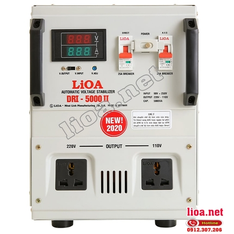 Ổn áp LIOA 5KVA DRI (90v-250v) thế hệ mới