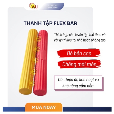 Thanh xoắn Kháng Lực Flex Bar - Tập Cơ Tay, Vai, Ngực, Tập Thể Dục Tại Nhà
