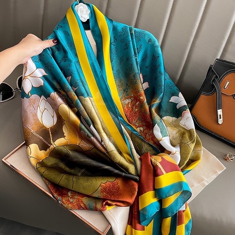 Khăn lụa hoa LH-075